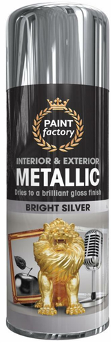 Paint Factory Spray Paint Metallic Silver 400ml Paint Factory Spray Paint Metallic Silver 400ml